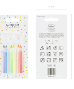 värvilise leegiga tordiküünlad