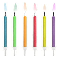 värvilise leegiga tordiküünlad