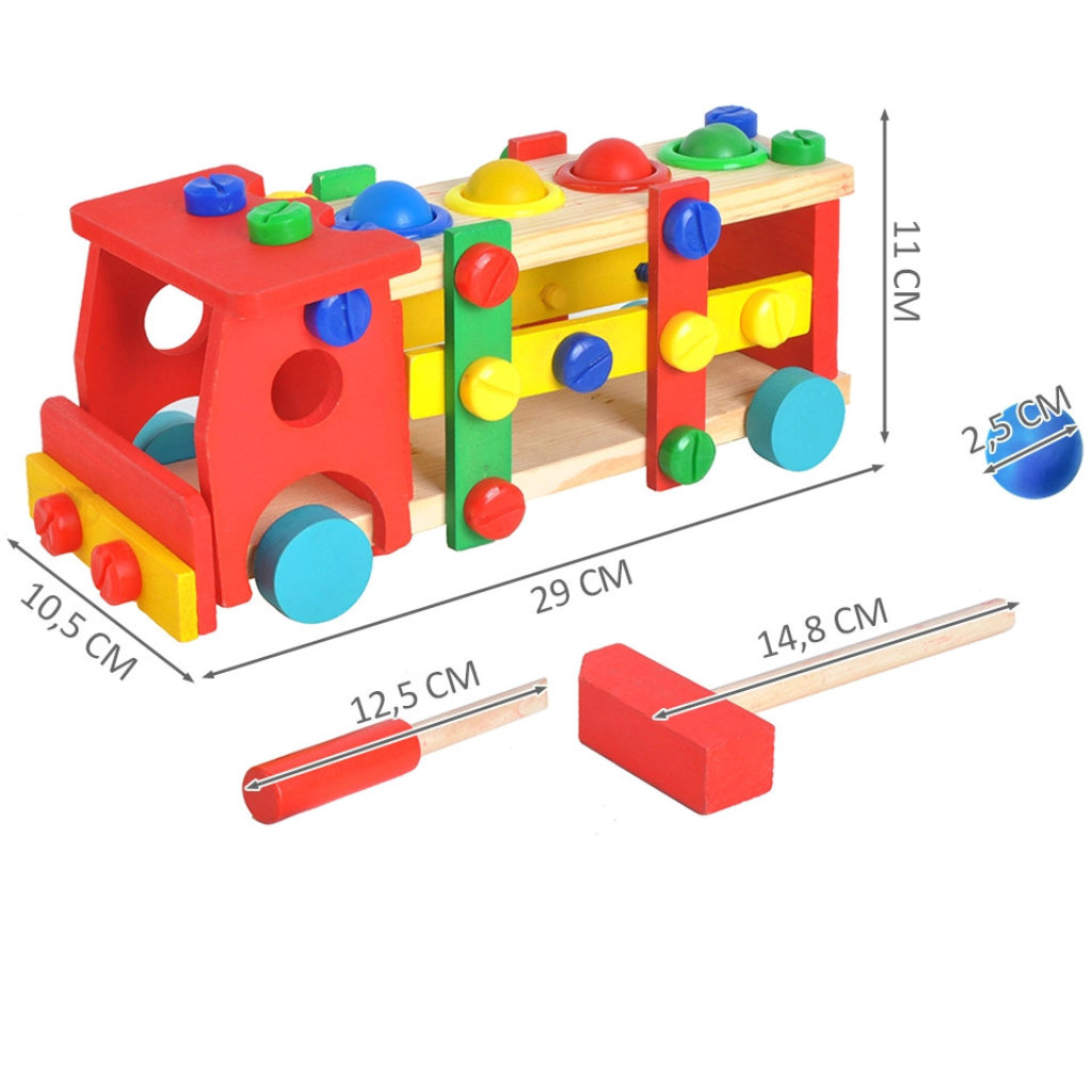 2in1 puidust konstruktor + haamrimäng - Image 5