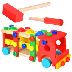 2in1 puidust konstruktor + haamrimäng