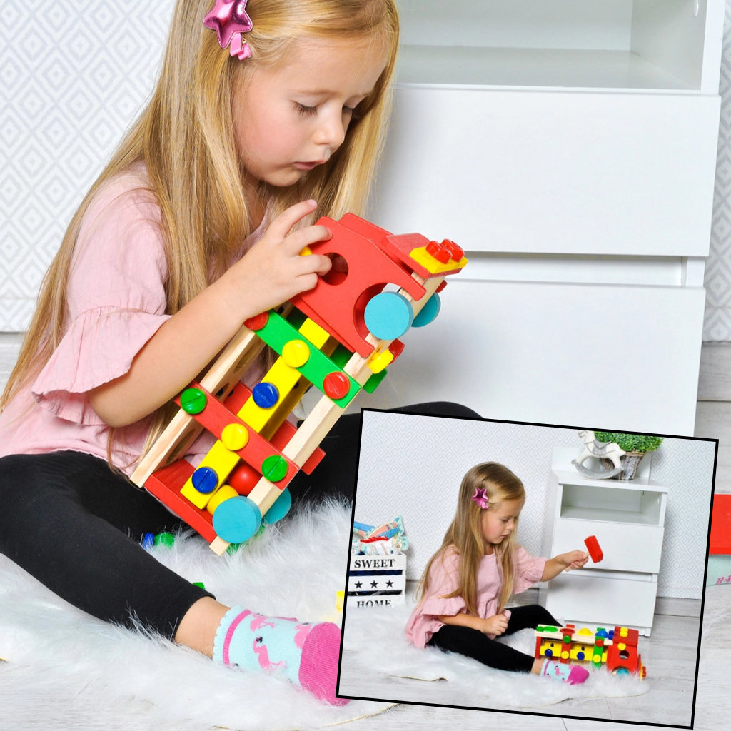 2in1 puidust konstruktor + haamrimäng - Image 3