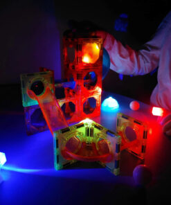 Alternative view of Magnetklotsid - valgustusega pallirada (75 osa)