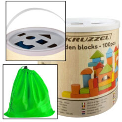 Alternative view of Puidust ehitusklotsid 100tk + kujundite sorteerija