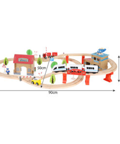 Puidust raudtee komplekt isesoitva rongiga 9