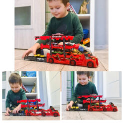 Alternative view of Kiirendusrajaga treilerauto + 6 mudelautot