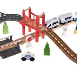 Puidust raudtee komplekt isesõitva rongiga Soodukas.Com