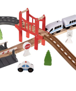 puidust raudtee komplekt isesoitva rongiga 1 1