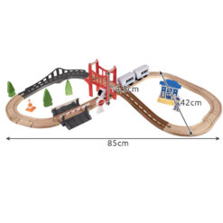Puidust raudtee komplekt isesõitva rongiga Soodukas.Com