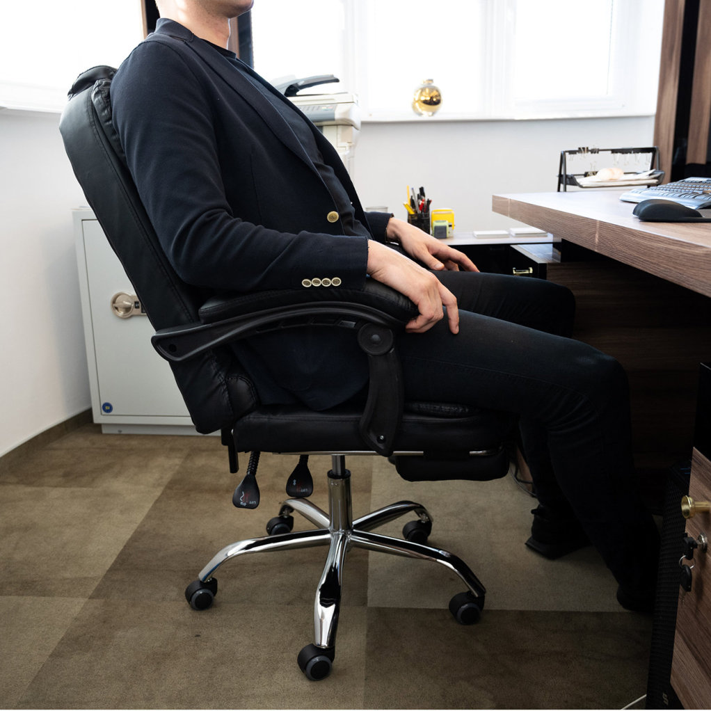 Kunstnahast kontoritool jalatoega - Image 3