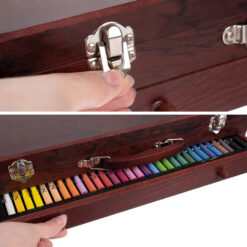 Alternative view of Suur kunstitarvete komplekt puidust kohvris (143 osa)