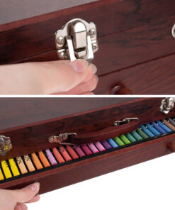 Alternative view of Suur kunstitarvete komplekt puidust kohvris (143 osa)