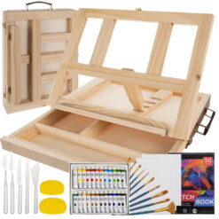 Maalimise komplekt molberti ja värvidega (46 osa) – Soodukas.Com maalimiskomplekt molbert