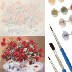 numbrite järgi maalimise komplekt