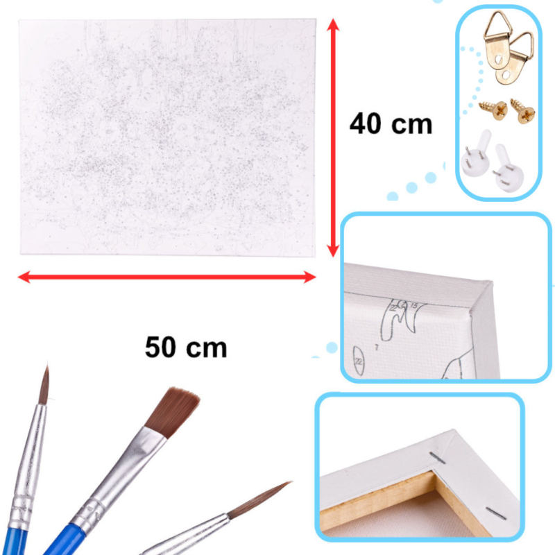 Numbrite järgi maalimise komplekt 50x40cm - Image 3