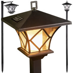 Päikesepatareiga aialatern leegi efektiga