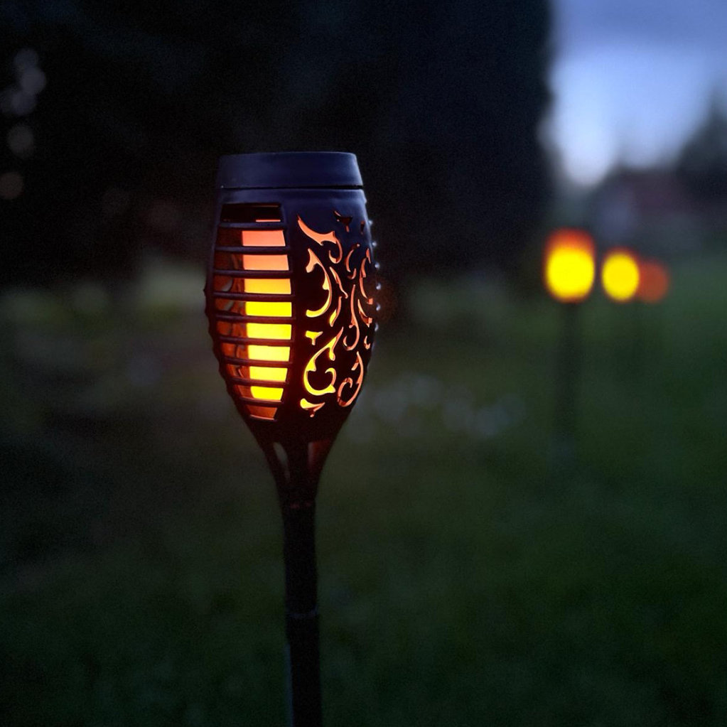 Päikesepatareiga aiavalgustid leegi efektiga 4tk - Image 3