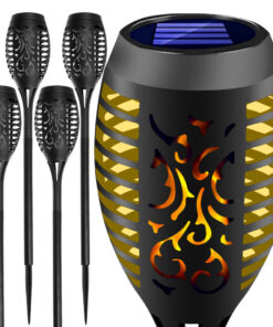 Päikesepatareiga aiavalgustid leegi efektiga 4tk