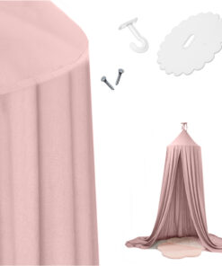 Baldachim kurtyna namiot tipi wiszacy jasny roz 156156