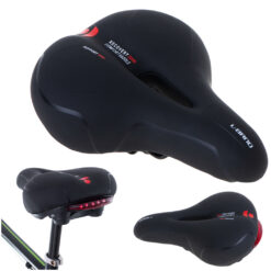 Pehmendusega jalgrattasadul LED tulega