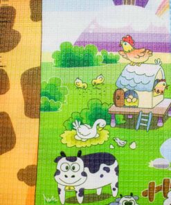 Educational double sided foam mat ZOO 200cm x 180cm x 0 5cm 140152