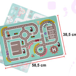 Puidust klotsid linna ning võidusõiduraja ehitamiseks + autod ja figuurid (160 osa) Soodukas.Com