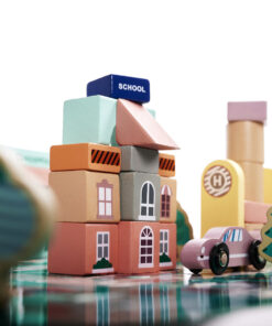 Educational wooden blocks race track 160el 88453