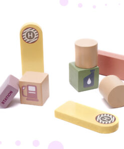 Educational wooden blocks race track 160el 88455