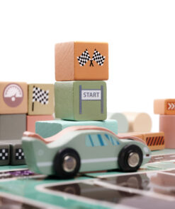 Educational wooden blocks race track 160el 88457