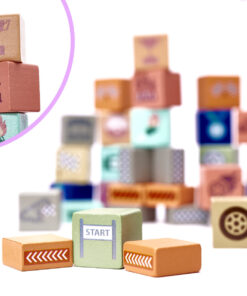 Educational wooden blocks race track 160el 88460