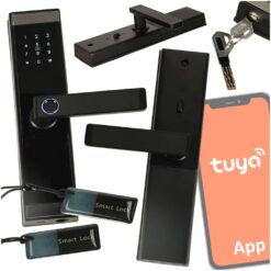 Nutikas elektrooniline ukselukk sõrmejäljelugeja, koodluku ja mobiilirakendusega