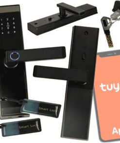 Nutikas elektrooniline ukselukk sõrmejäljelugeja, koodluku ja mobiilirakendusega