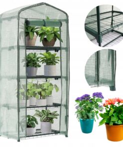 Nelja riiuliga minikasvuhoone