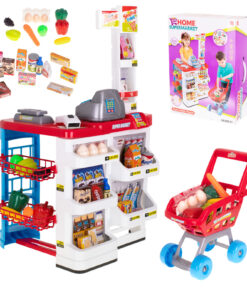 Poemäng kassaaparaadi, ostukäru ja mängutoiduga