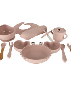 silikoonist noude ja soogoriistade komplekt lastele 12