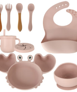 silikoonist nõude ja söögoriistade komplekt lastele
