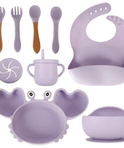 Silikoonist nõude ja söögiriistade komplekt lastele