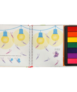 Alternative view of Näpuvärvidega värvimise raamat 64lk + 7 näpuvärvi