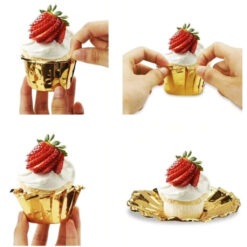 Kuldsed muffinitopsid /muffinivormid 50tk Soodukas.Com