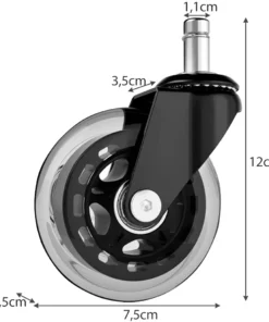 Alternative view of Premium kummist kontoritooli rattad 5tk