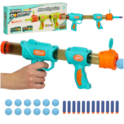 2in1 mängupüstol koos laskemoonaga
