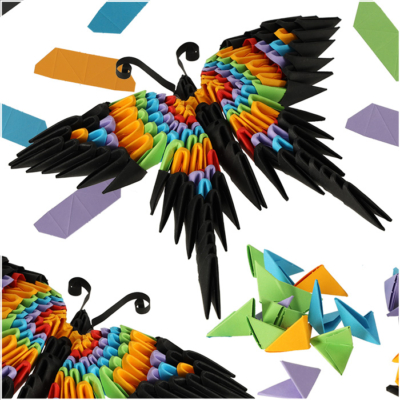 3D origami mesterduskomplekt - liblikas