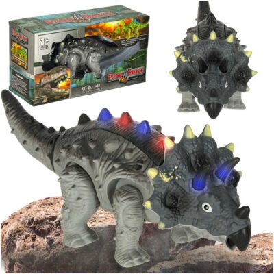 Liikuv dinosaurus heli- ja valgusefektidega