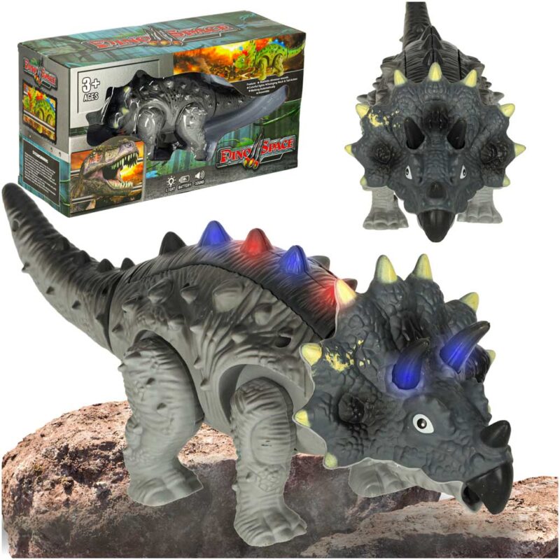 Liikuv dinosaurus heli- ja valgusefektidega