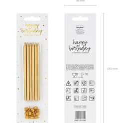 Alternative view of Pikad kuldsed tordiküünlad 12tk