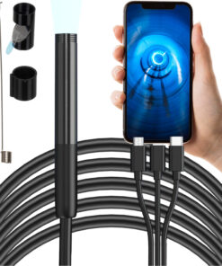 Veekindel valgustusega endoskoopkaamera telefonile