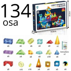 Ruumilised magnetklotsid valgustusega Soodukas.Com