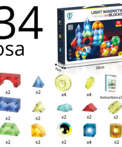 magnetklotsid valgustusega 34