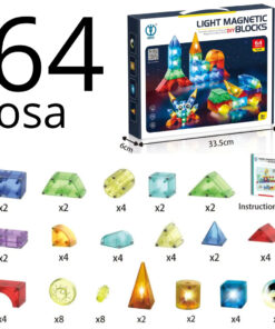 magnetklotsid valgustusega 64