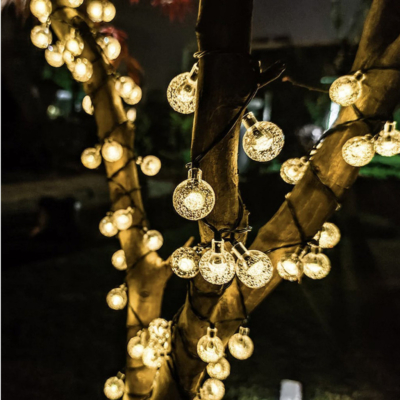 Päikesepatareiga valguskett 7m/50led