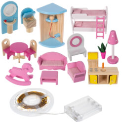 Nukumaja koos mööbli ja LED-tuledega Soodukas.Com